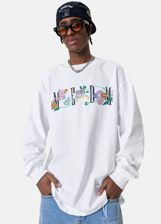 MEDM Flocking Floral Long Sleeved Tee