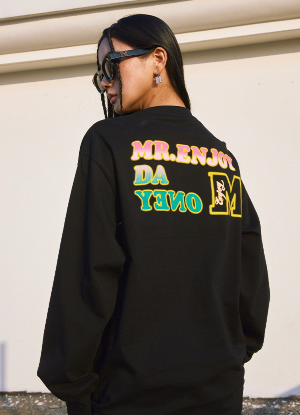 MEDM Gradient Logo Printing Long Sleeved Tee