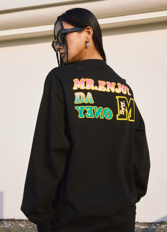 MEDM Gradient Logo Printing Long Sleeved Tee