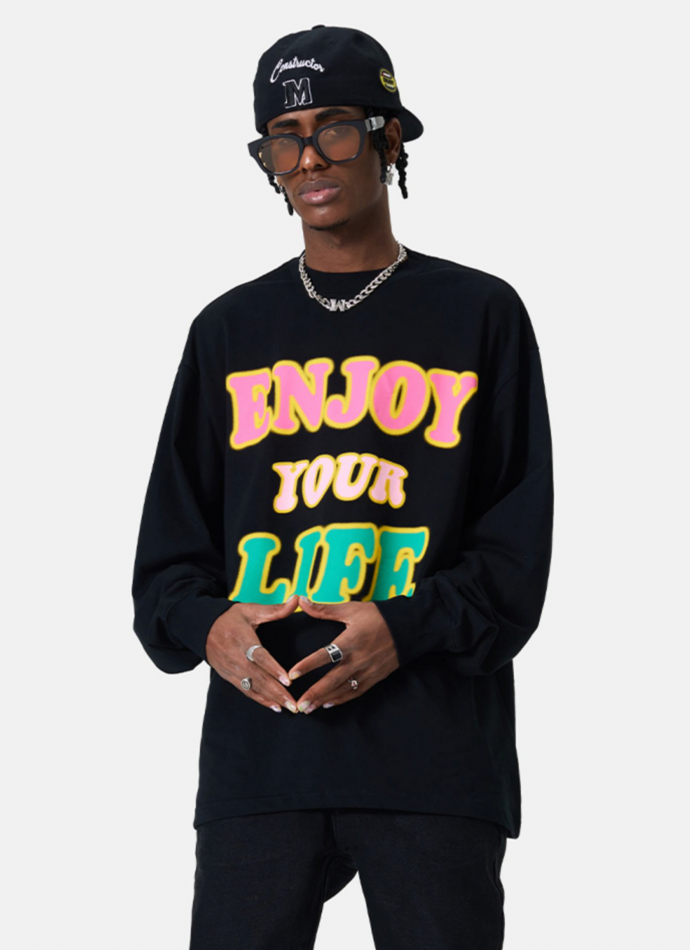 MEDM Gradient Logo Printing Long Sleeved Tee