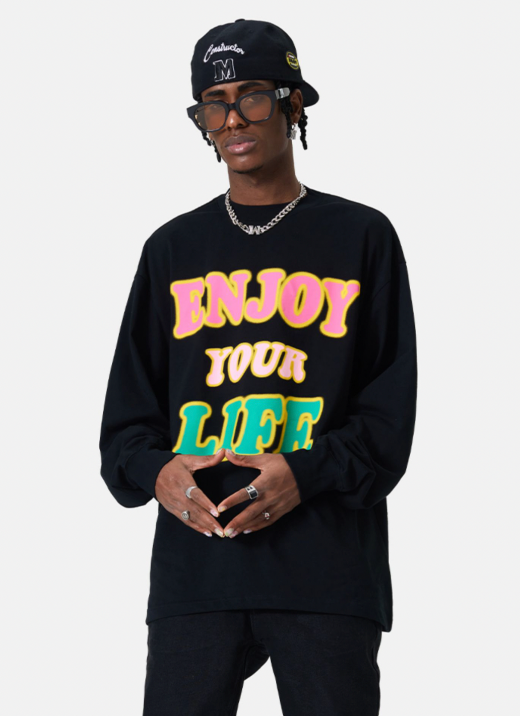 MEDM Gradient Logo Printing Long Sleeved Tee