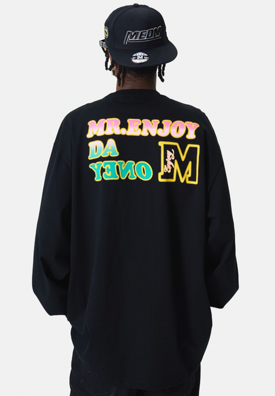 MEDM Gradient Logo Printing Long Sleeved Tee