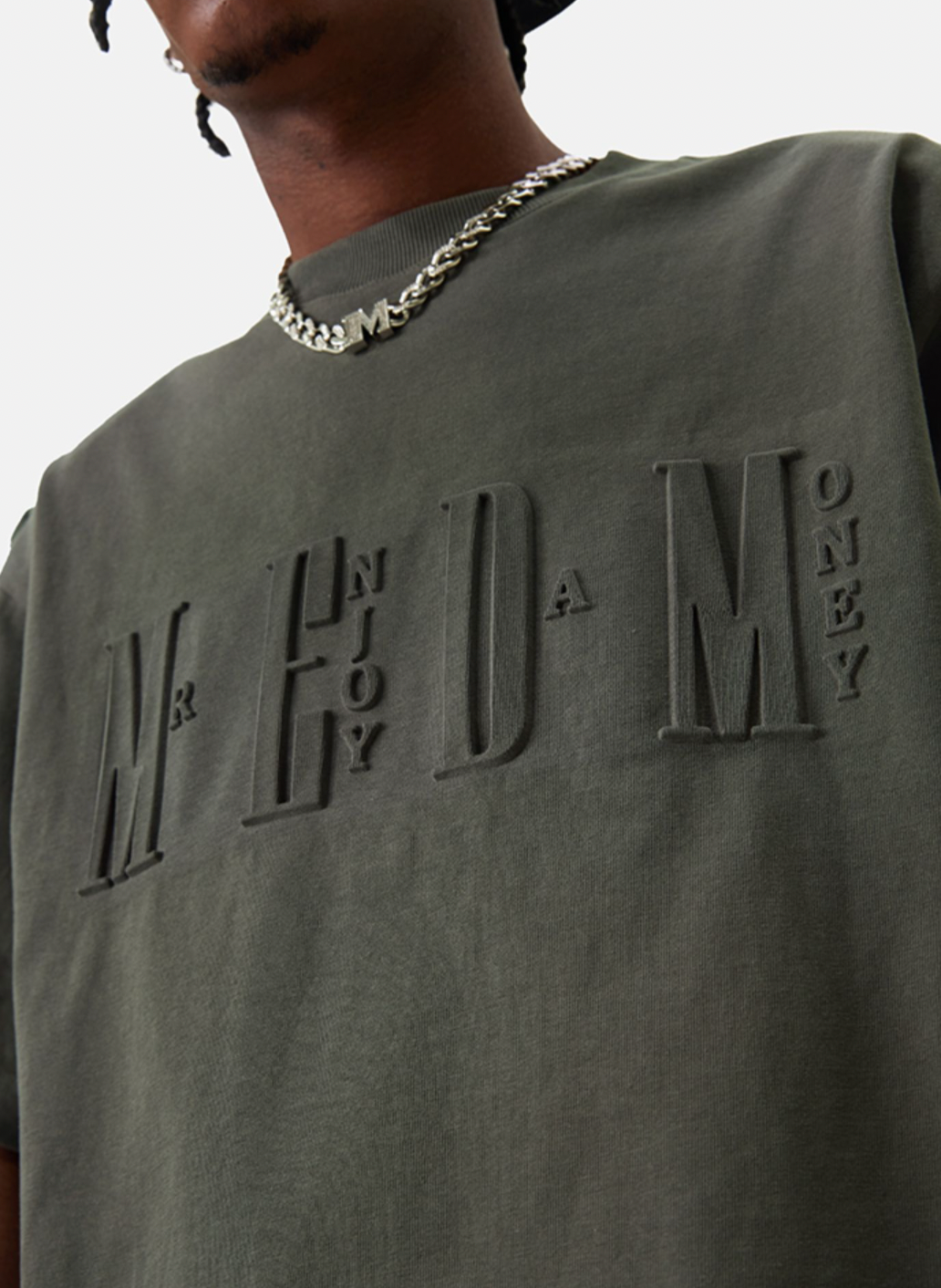 MEDM Letter Embossing Five Point Tee