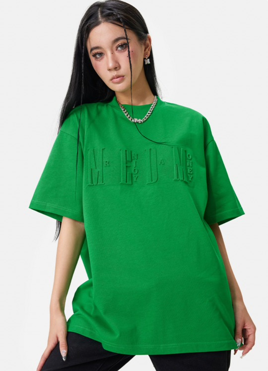 MEDM Letter Embossing Five Point Tee