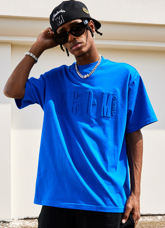 MEDM Letter Embossing Five Point Tee