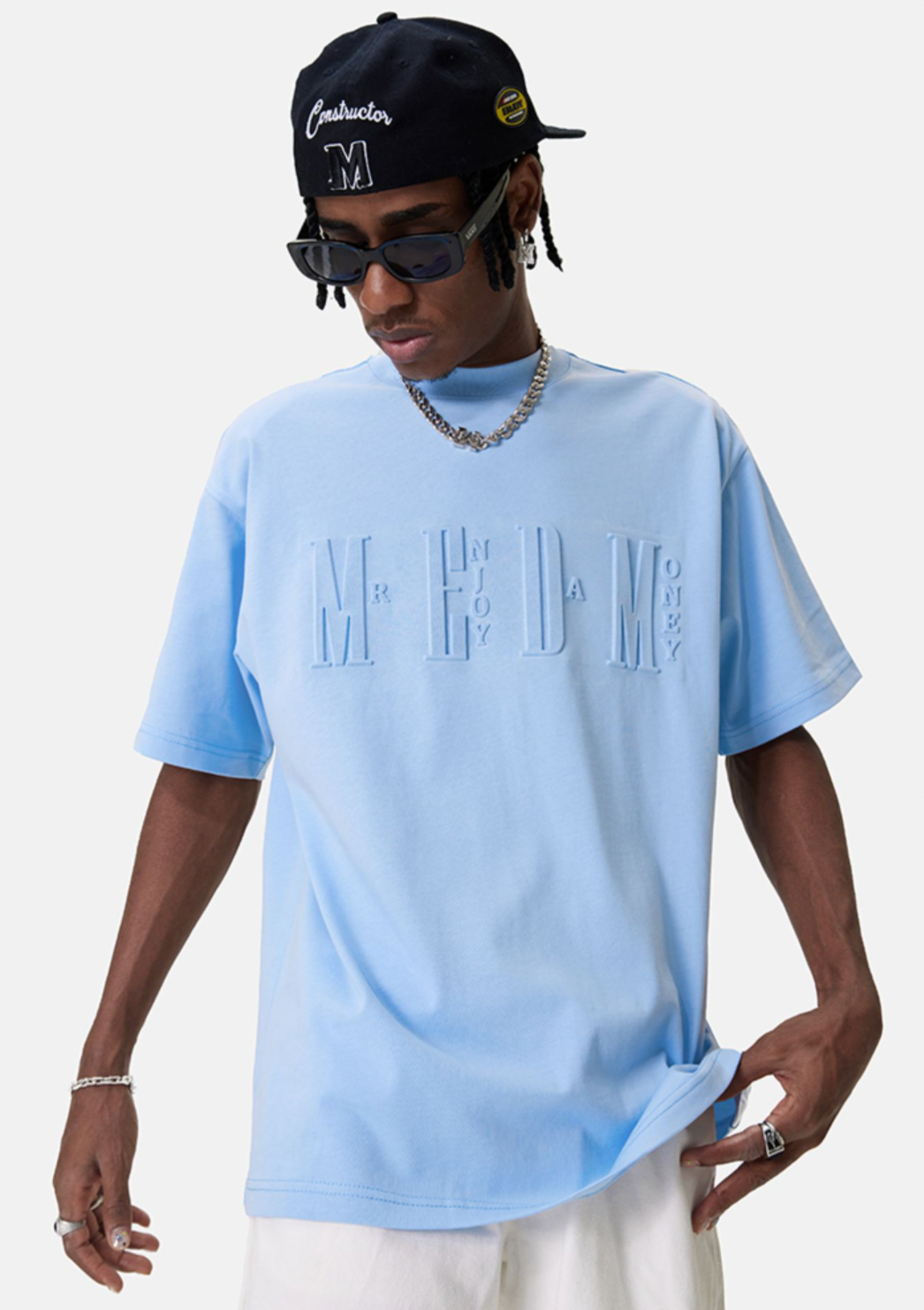 MEDM Letter Embossing Five Point Tee