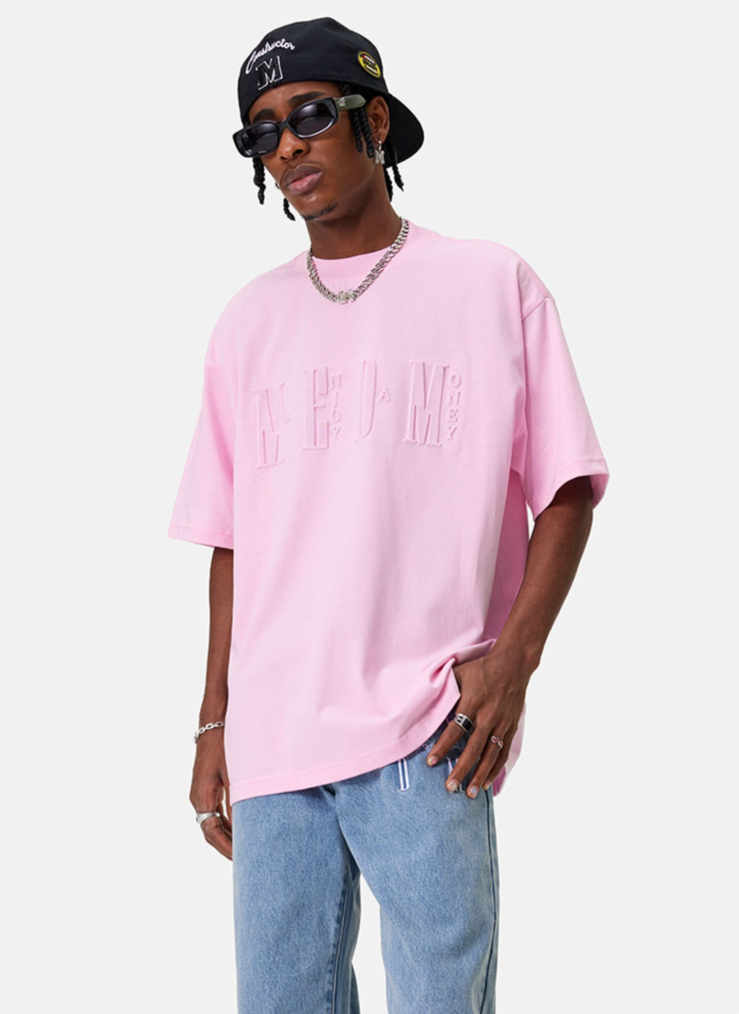 MEDM Letter Embossing Five Point Tee