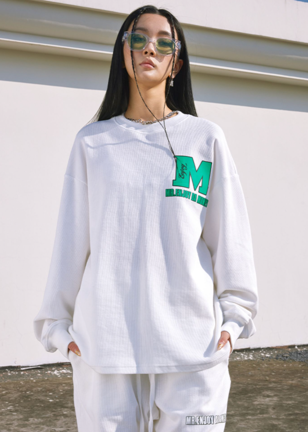 MEDM Waffle Logo Long Sleeved Tee