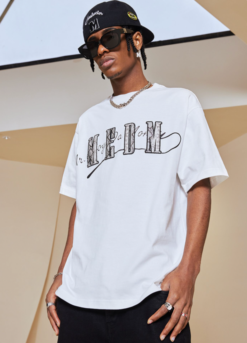 MEDM Leopard & Snake Pattern Logo Tee