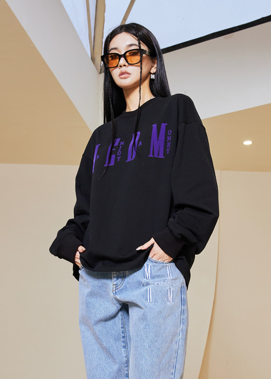 MEDM Basic Simple Printing Long Sleeved Tee