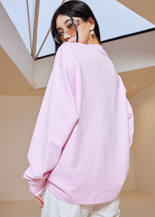 MEDM Basic Simple Printing Long Sleeved Tee