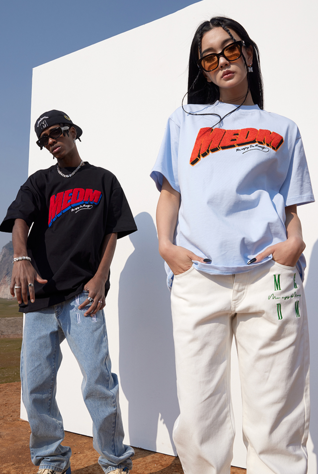 MEDM Oblique Row Logo Tee