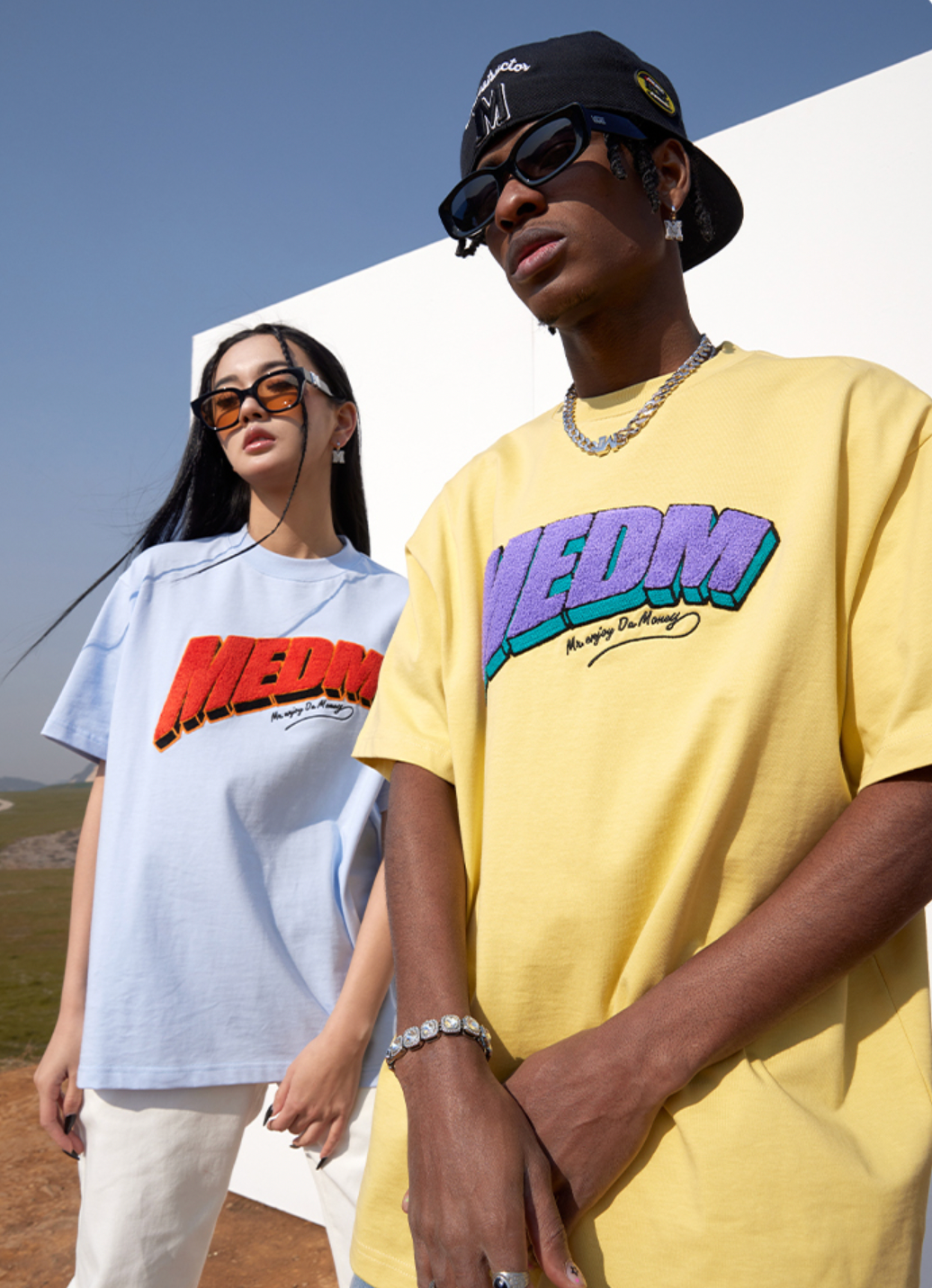 MEDM Oblique Row Logo Tee