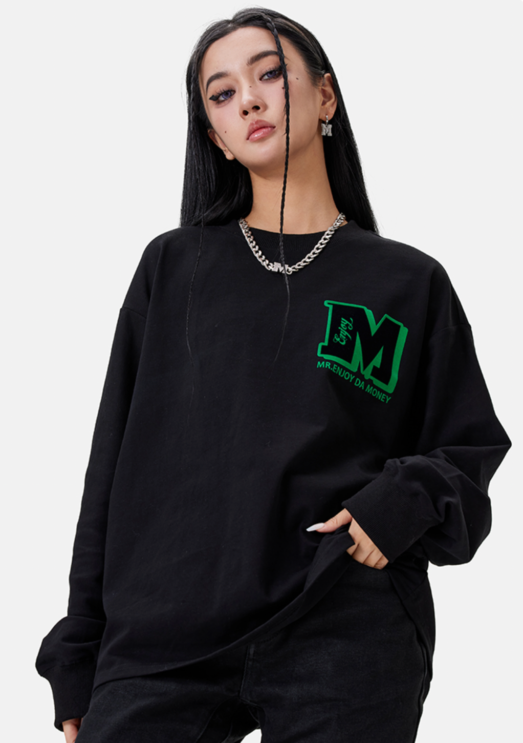 MEDM Electrostatic Flocking Logo Long Sleeved Tee