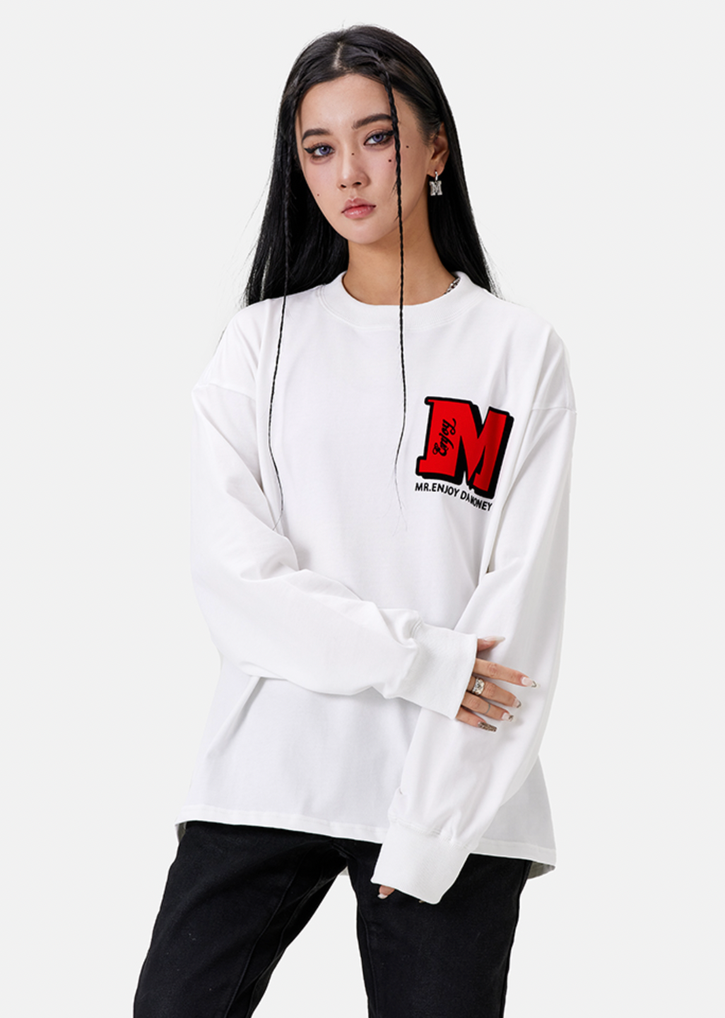 MEDM Electrostatic Flocking Logo Long Sleeved Tee