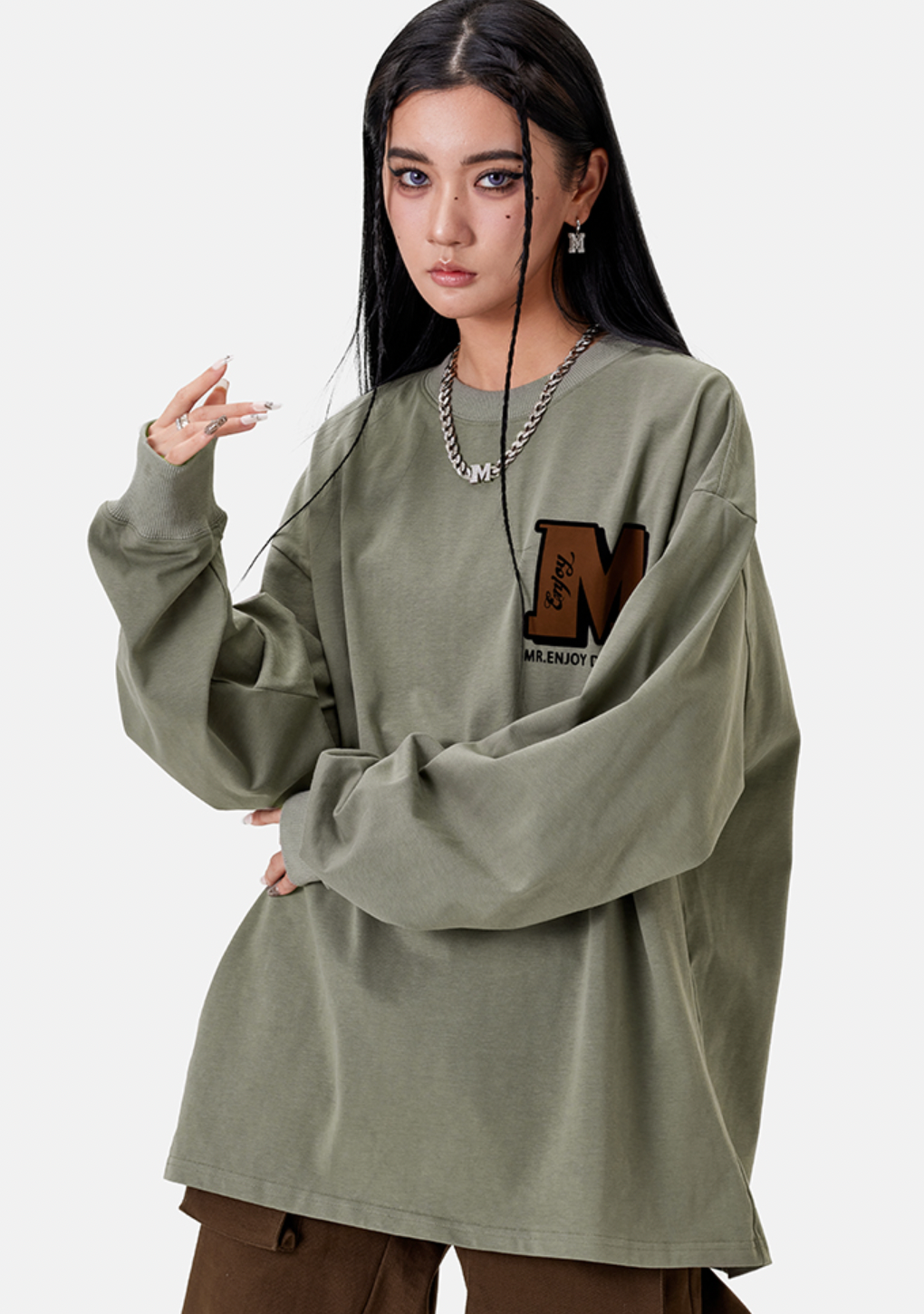 MEDM Electrostatic Flocking Logo Long Sleeved Tee
