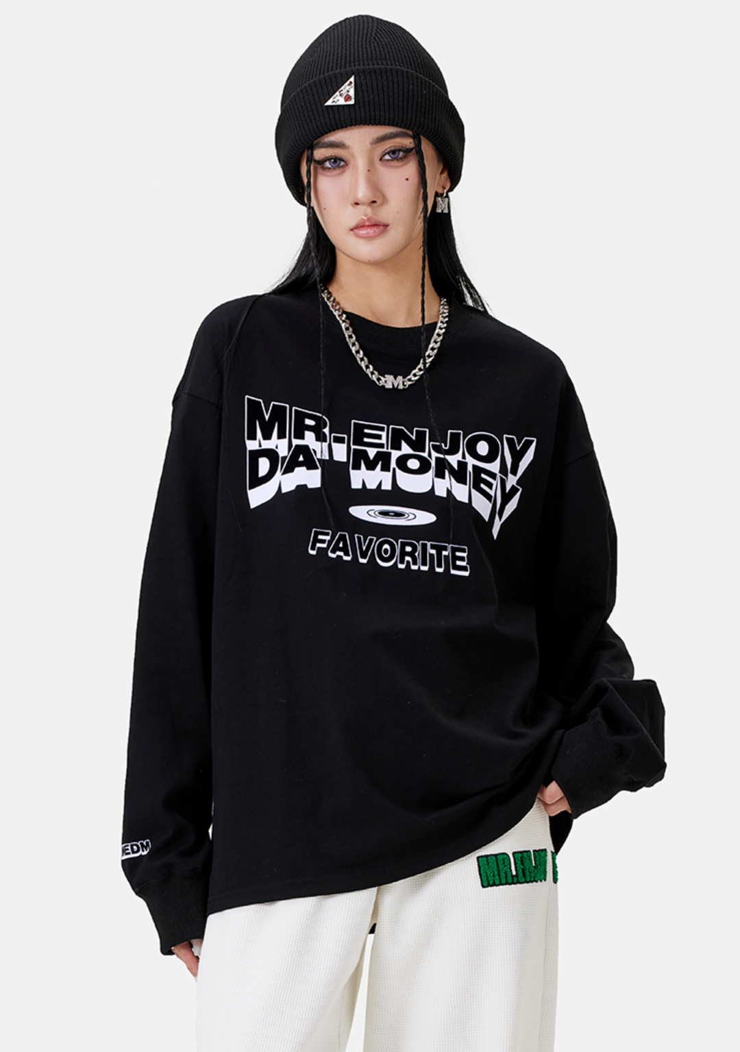 MEDM Electrostatic Flocking Disc Long Sleeved Tee