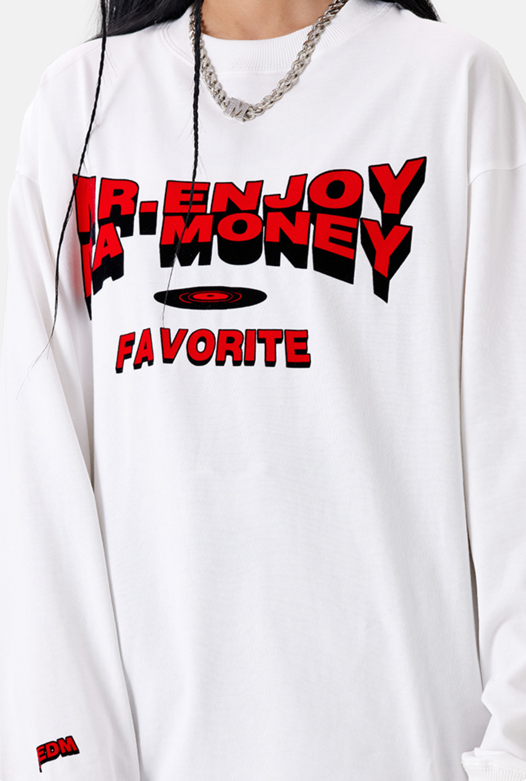 MEDM Electrostatic Flocking Disc Long Sleeved Tee