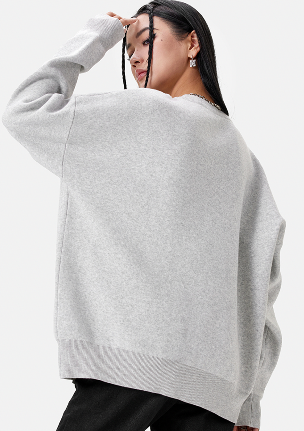 MEDM Worsted Heavyweight Cotton Basic Logo Knit Sweater