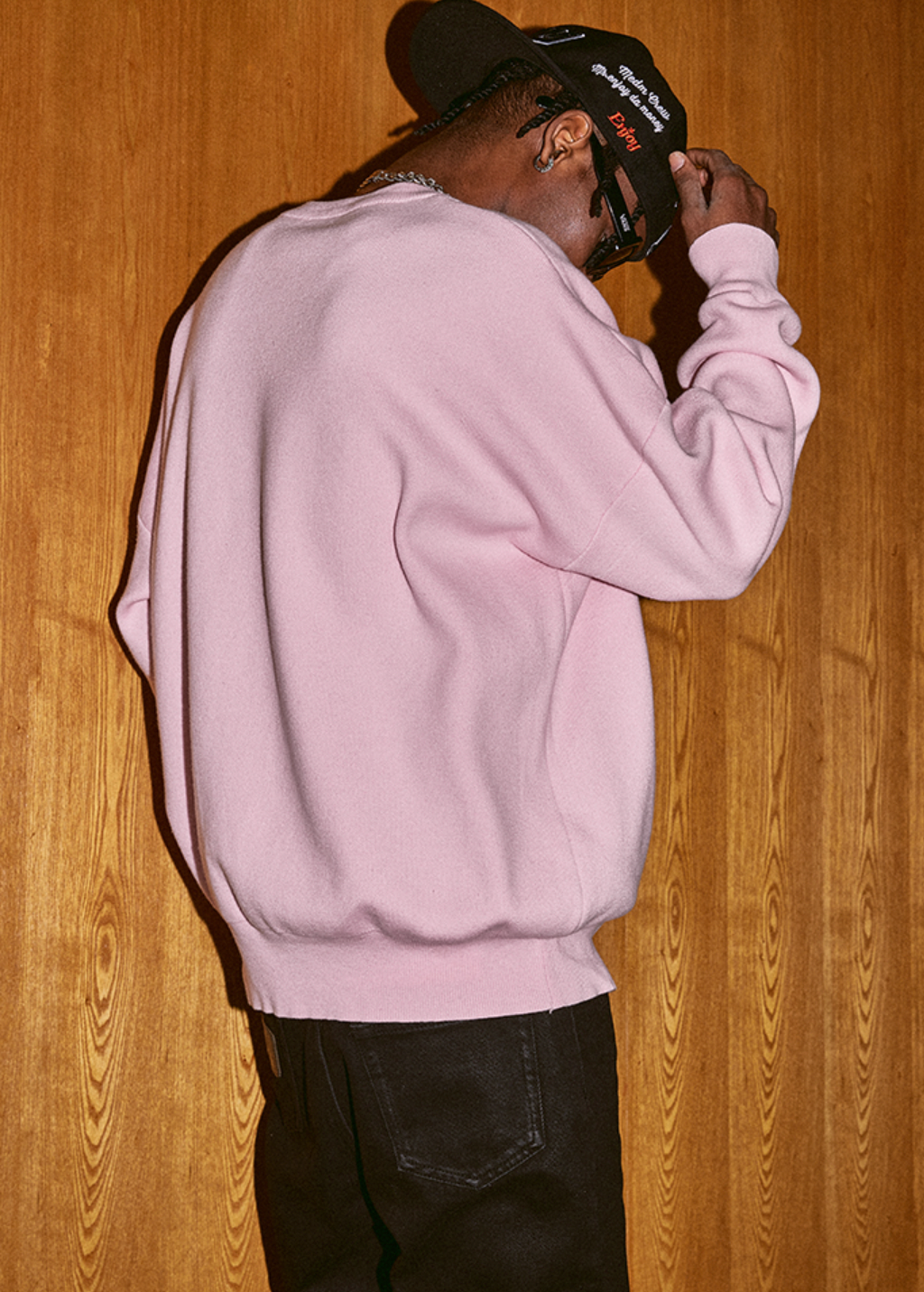 MEDM Worsted Heavyweight Cotton Basic Logo Knit Sweater