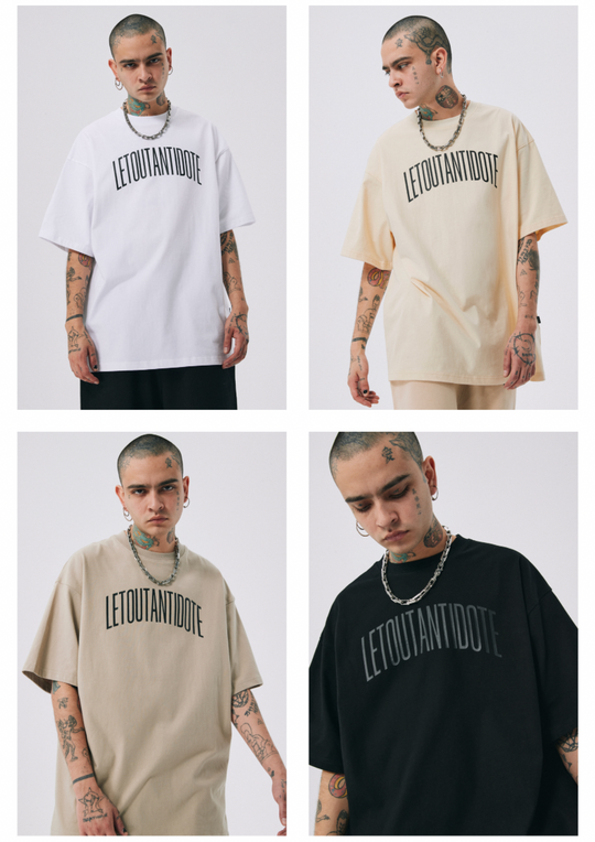 ANTIDOTE Letter Logo Printing Tee