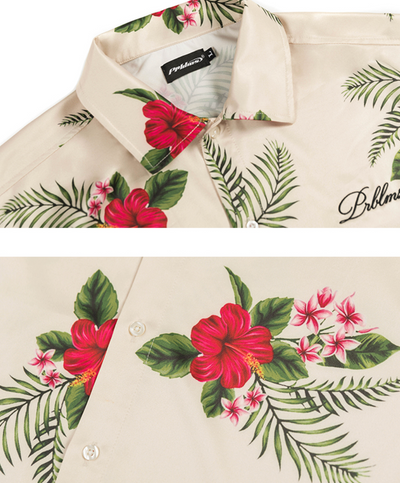 PRBLMS Hawaiian Flower Short Sleeved Shirt