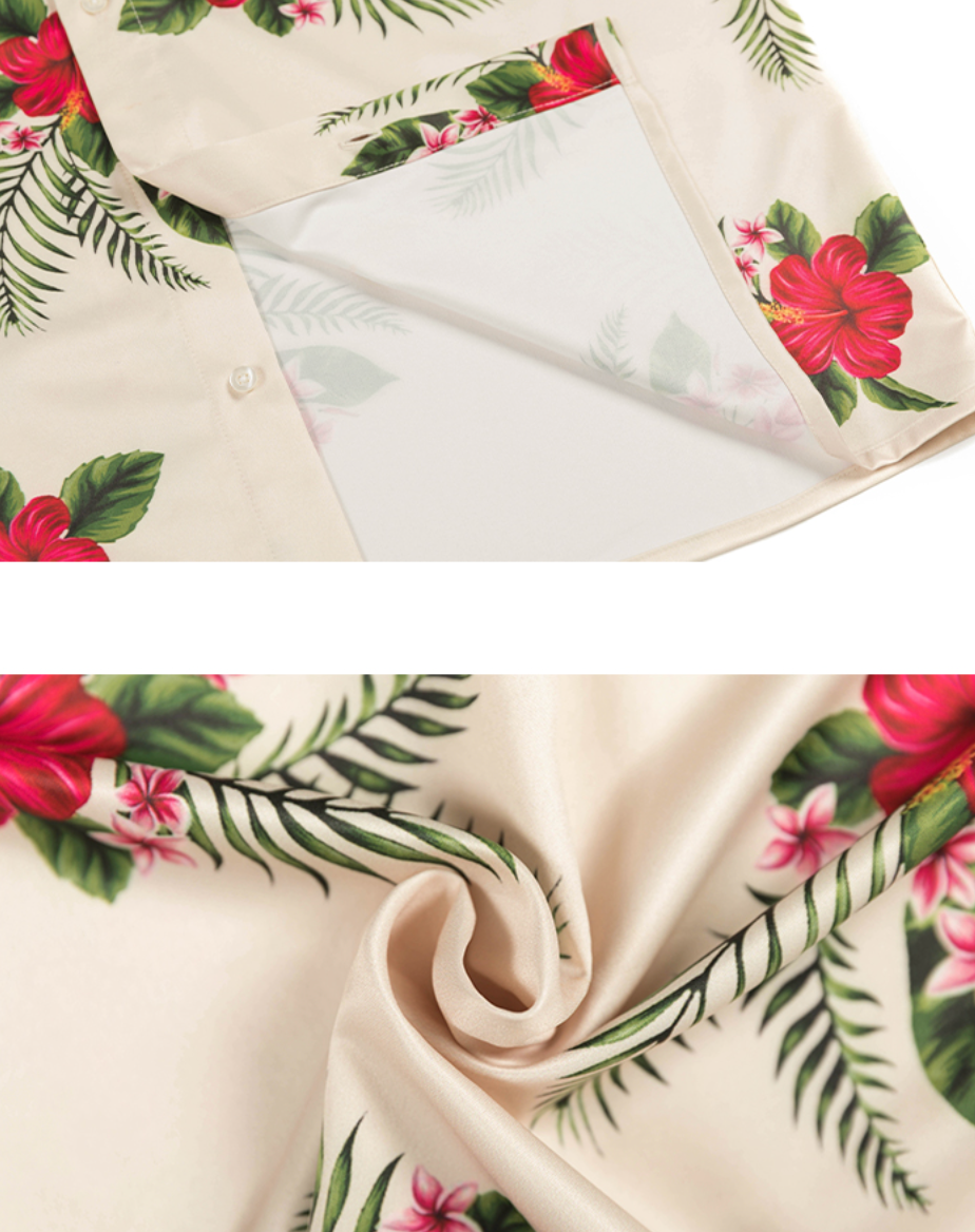 PRBLMS Hawaiian Flower Short Sleeved Shirt