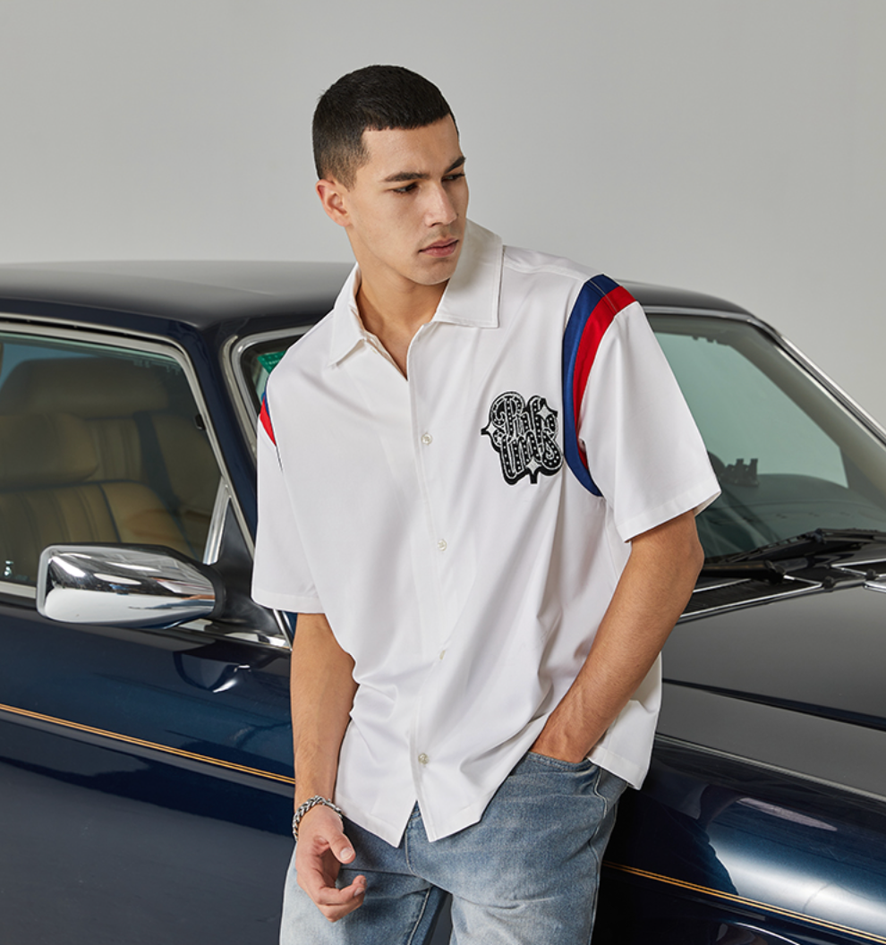 PRBLMS LOGO Striped Short Sleeved Shirt