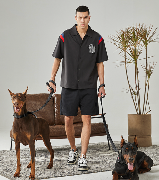 PRBLMS LOGO Striped Short Sleeved Shirt