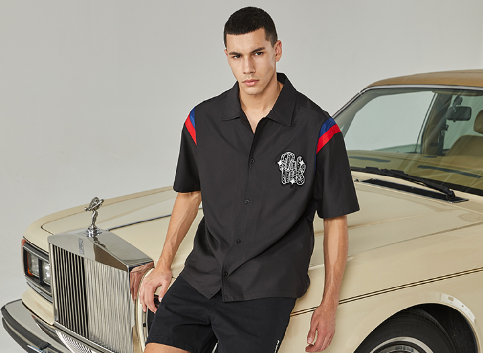 PRBLMS LOGO Striped Short Sleeved Shirt