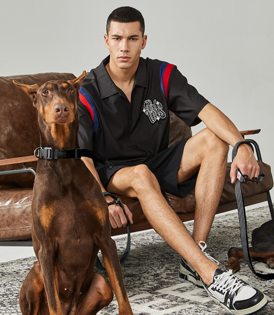 PRBLMS LOGO Striped Short Sleeved Shirt