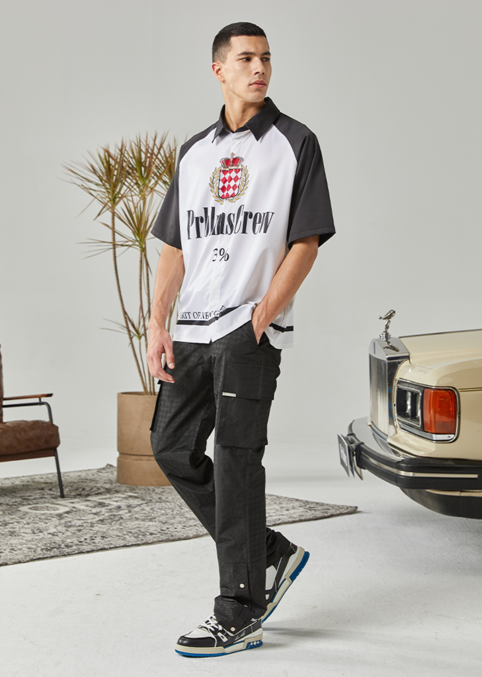 PRBLMS Marlboro Full Print LOGO Short Sleeved Shirt