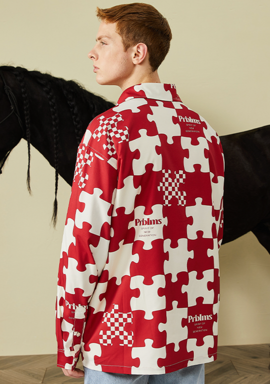 PRBLMS Puzzle Checkerboard Full Print Shirt