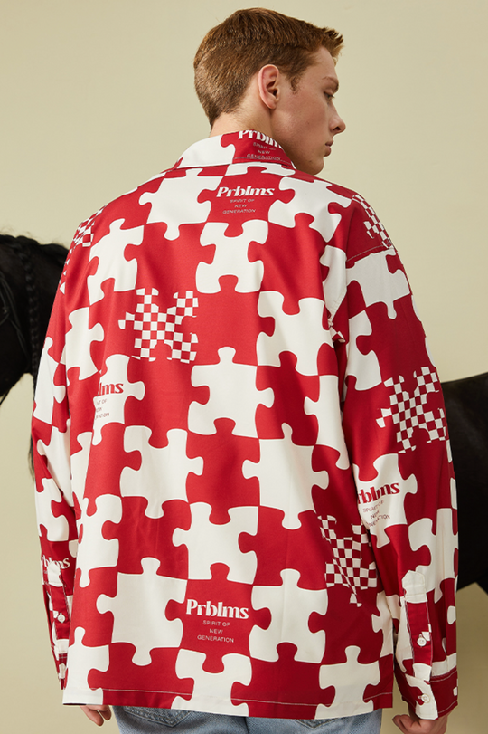 PRBLMS Puzzle Checkerboard Full Print Shirt
