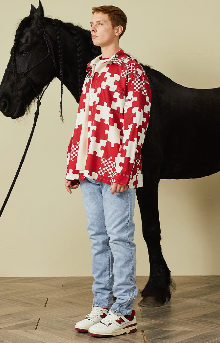 PRBLMS Puzzle Checkerboard Full Print Shirt