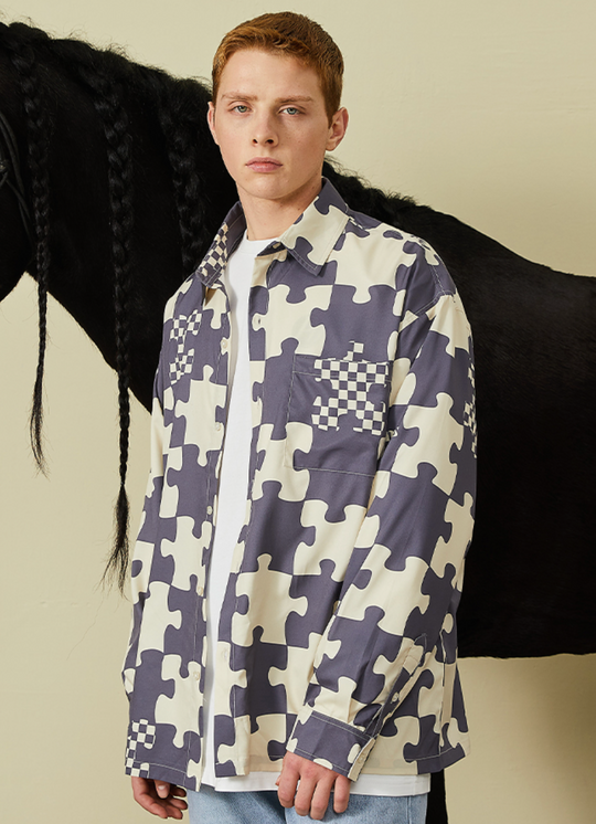 PRBLMS Puzzle Checkerboard Full Print Shirt