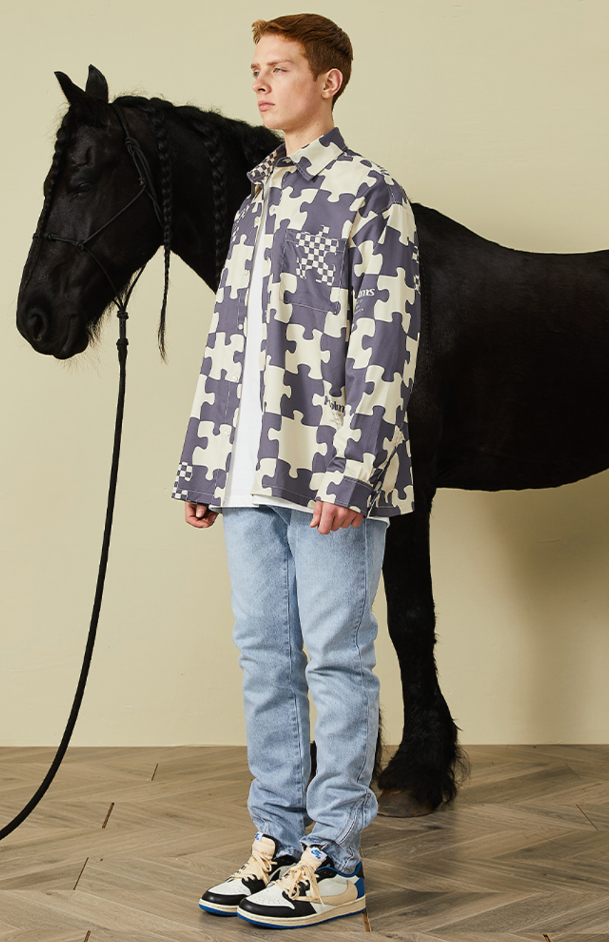 PRBLMS Puzzle Checkerboard Full Print Shirt