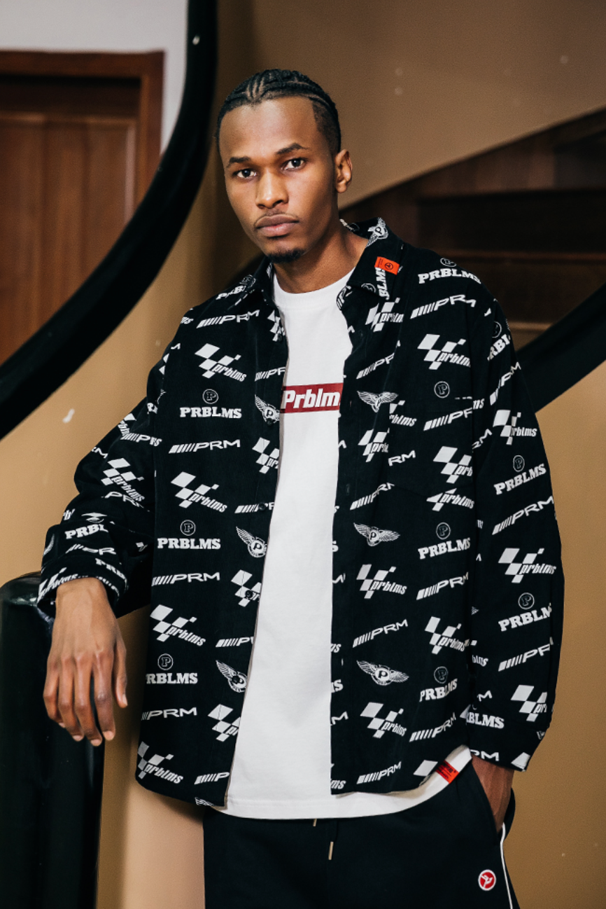 PRBLMS Car Logo Full Printed Long Sleeved Shirt