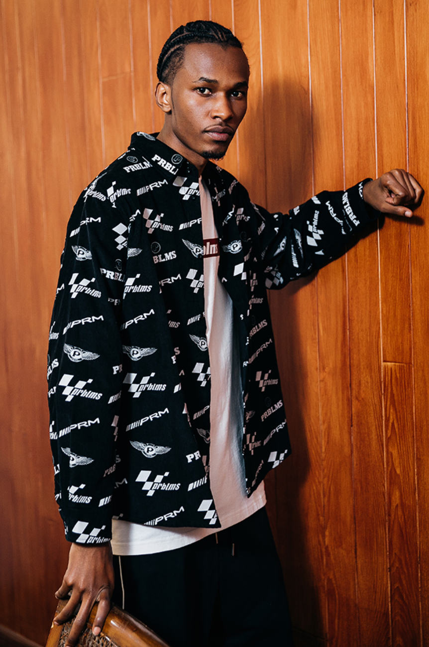 PRBLMS Car Logo Full Printed Long Sleeved Shirt