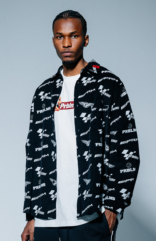 PRBLMS Car Logo Full Printed Long Sleeved Shirt