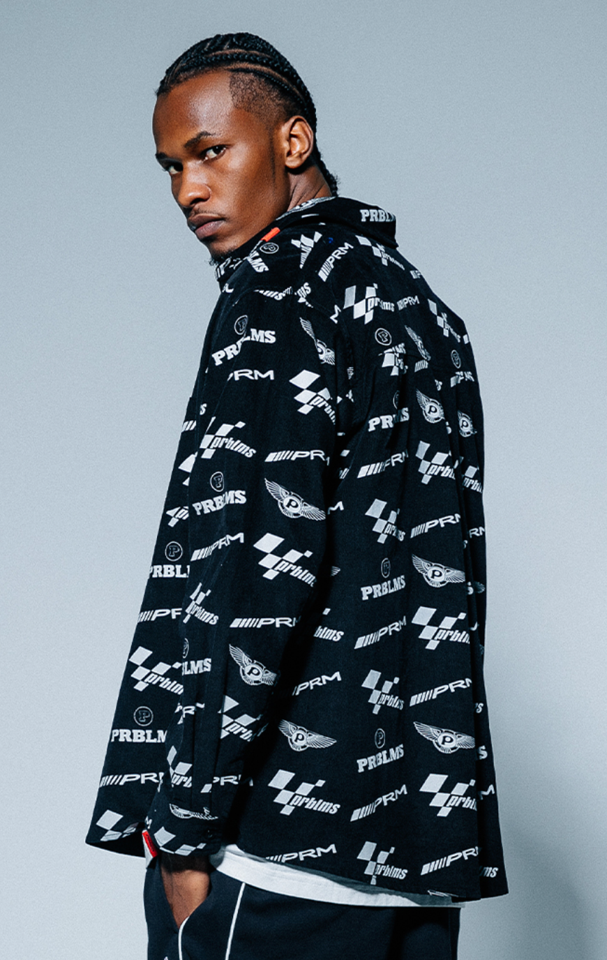 PRBLMS Car Logo Full Printed Long Sleeved Shirt
