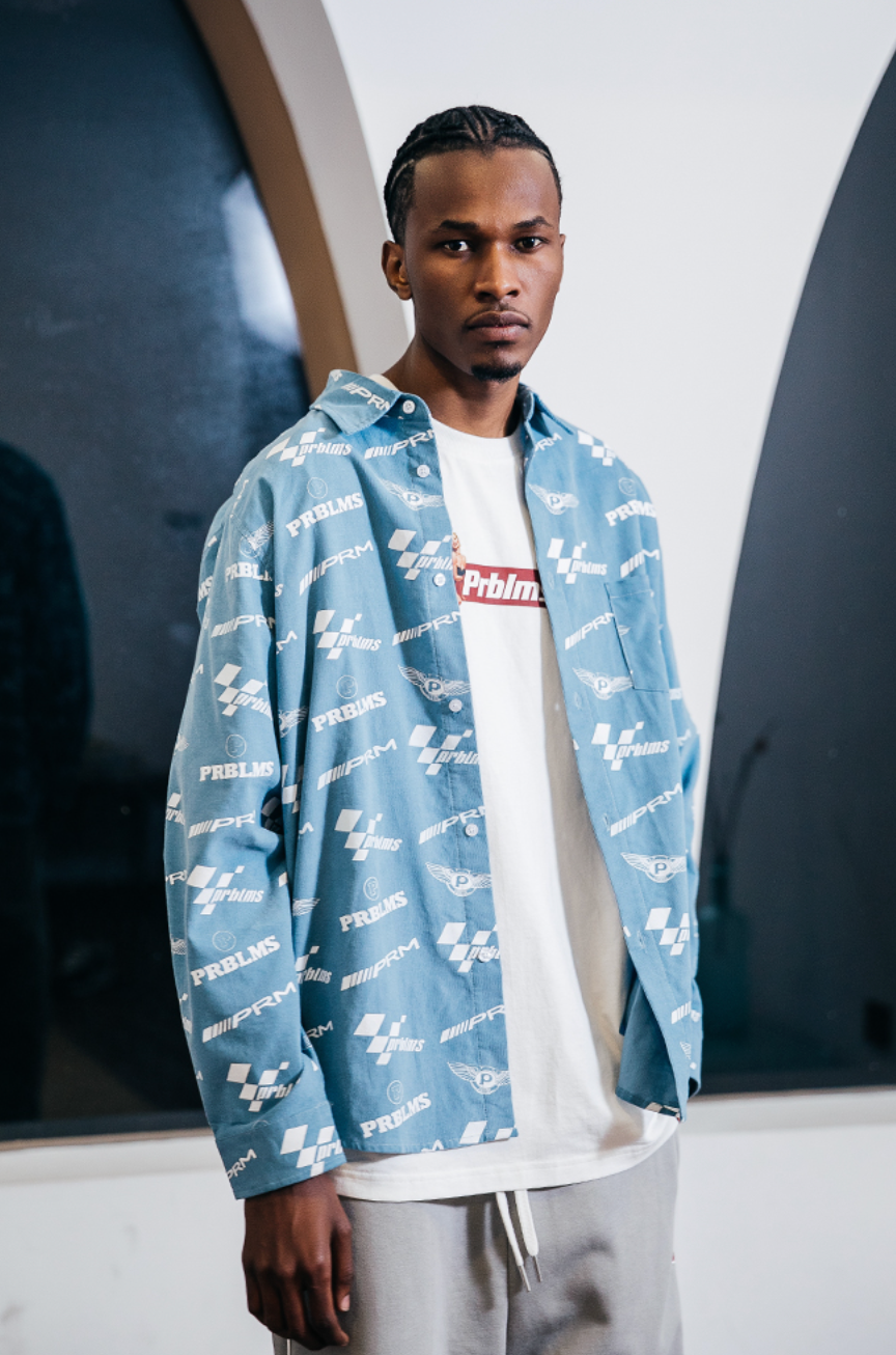 PRBLMS Car Logo Full Printed Long Sleeved Shirt