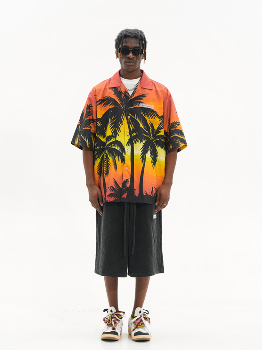 Harsh and Cruel Hawaiian Sunset Cuban Shirt