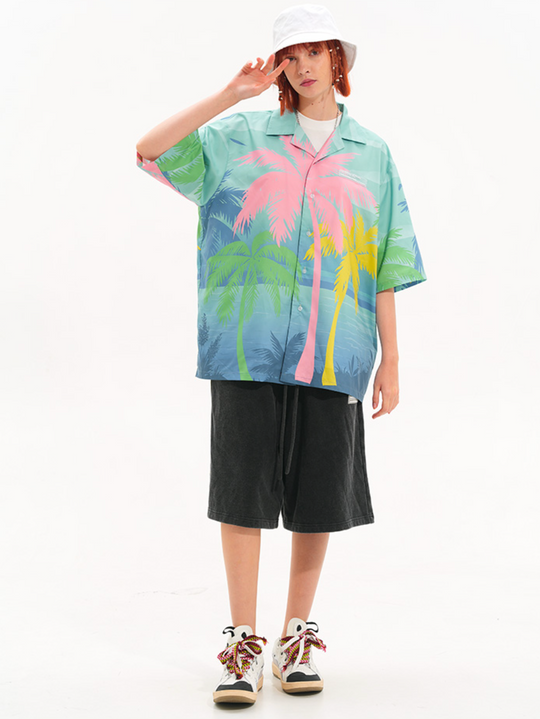 Harsh and Cruel Hawaiian Sunset Cuban Shirt