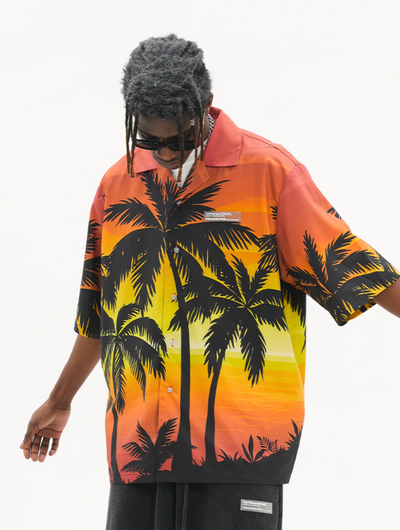 Harsh and Cruel Hawaiian Sunset Cuban Shirt