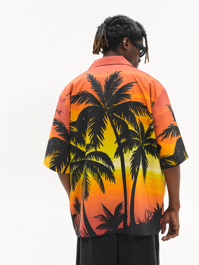 Harsh and Cruel Hawaiian Sunset Cuban Shirt