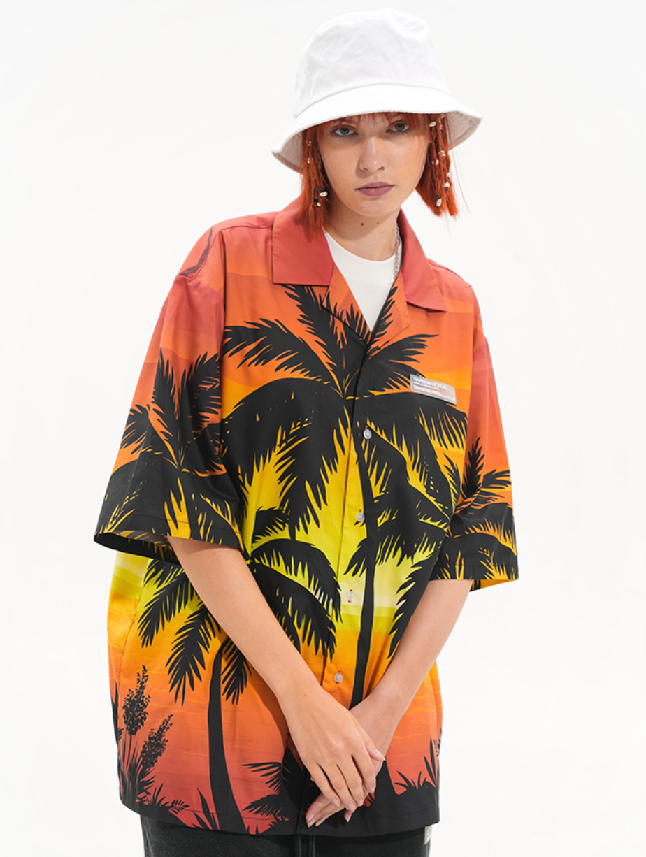 Harsh and Cruel Hawaiian Sunset Cuban Shirt