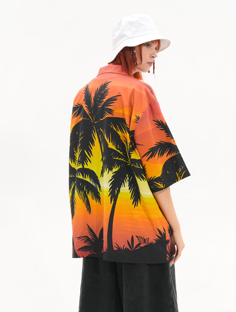 Harsh and Cruel Hawaiian Sunset Cuban Shirt