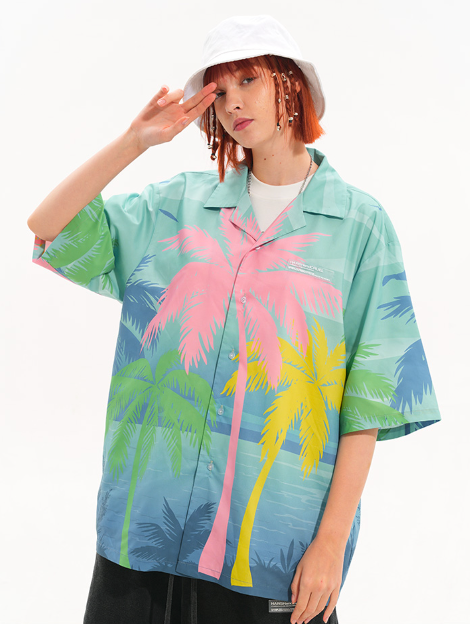 Harsh and Cruel Hawaiian Sunset Cuban Shirt