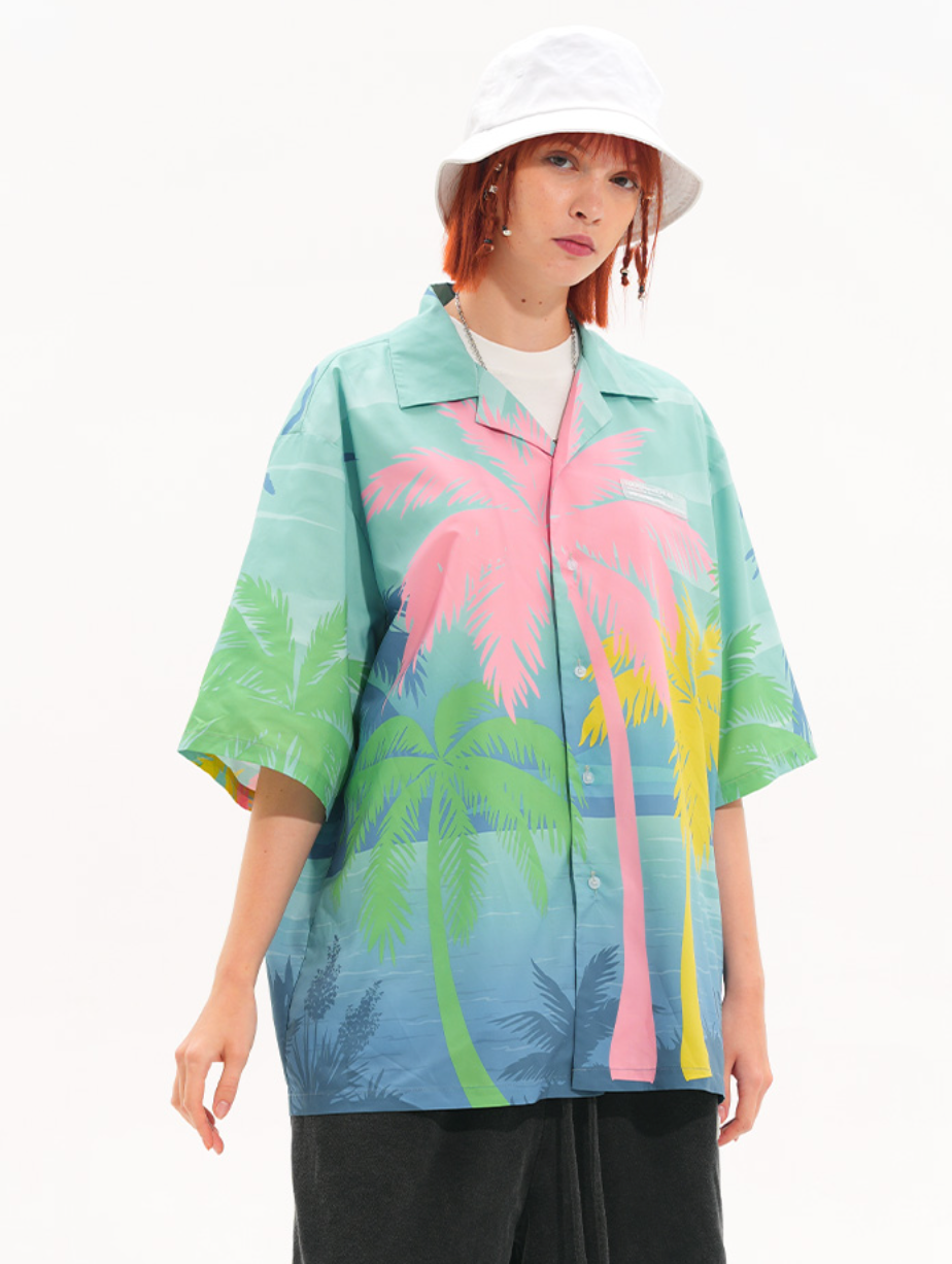 Harsh and Cruel Hawaiian Sunset Cuban Shirt